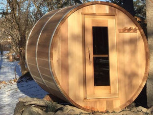 Cedar Barrel Sauna - Clear Western Red Cedar - Maxwell Garden Centre