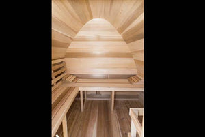 #PSMINICL 7X7' Clear Western Red Cedar Mini POD Sauna - Maxwell Garden Centre