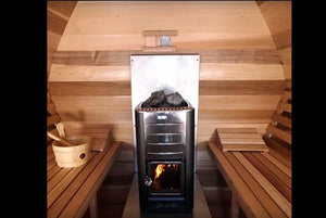 #PSMINICL 7X7' Clear Western Red Cedar Mini POD Sauna - Maxwell Garden Centre