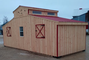 #HB485 12x28'  Portable Double Roof Deluxe Row Barn