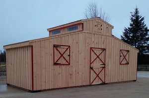#HB485 12x28'  Portable Double Roof Deluxe Row Barn