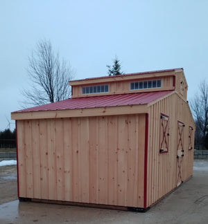 #HB485 12x28'  Portable Double Roof Deluxe Row Barn