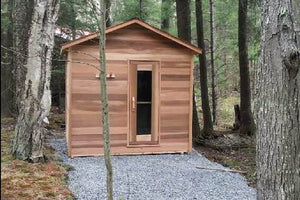 Outdoor Red Cedar Cabin Sauna - Maxwell Garden Centre