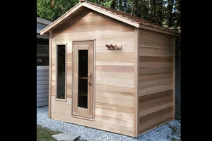 Outdoor Red Cedar Cabin Sauna - Maxwell Garden Centre
