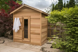 Outdoor Red Cedar Cabin Sauna - Maxwell Garden Centre